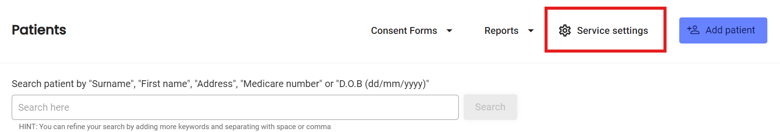 Patients Service Settings.png