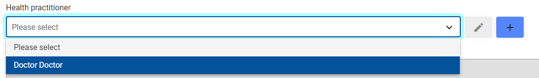 Health practitioner drop down.png